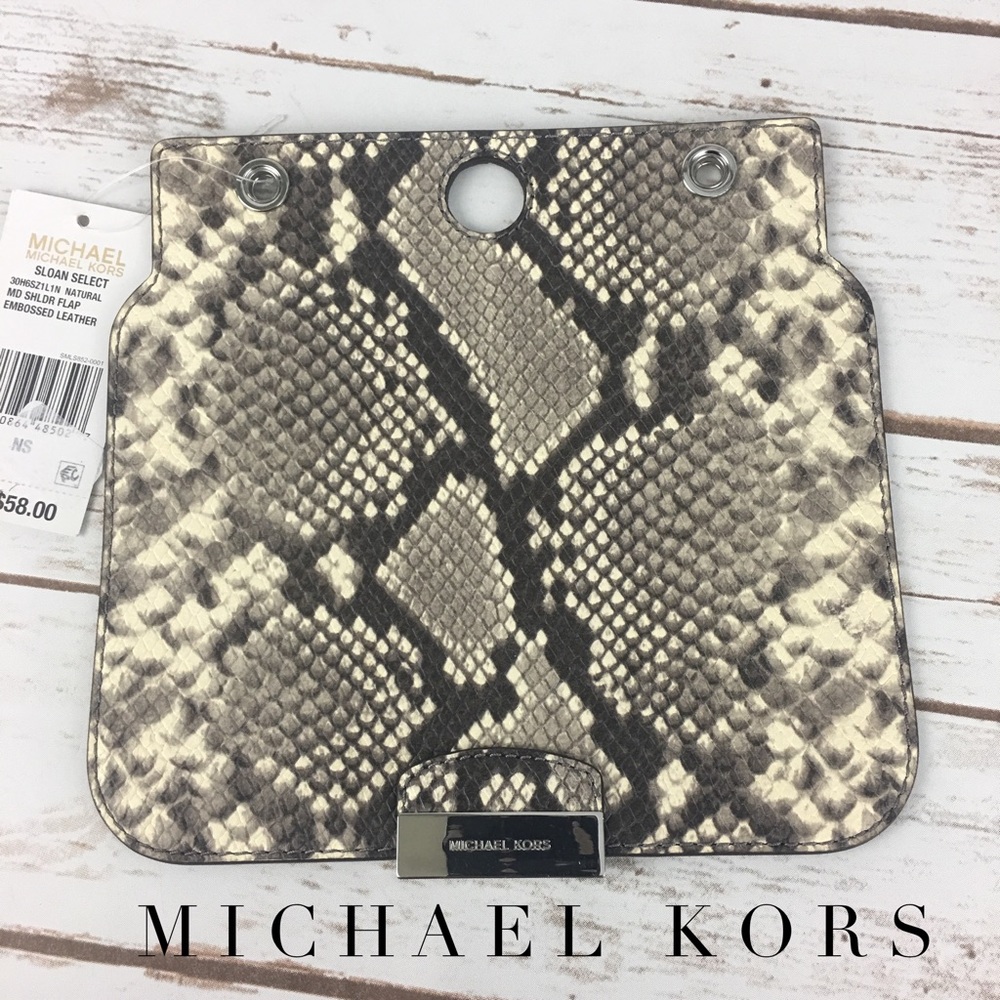 NWT Michael Kors Sloan Select MD Flap "Snakeskin"